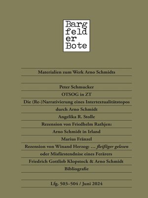 cover image of Bargfelder Bote 503-504. Lieferung